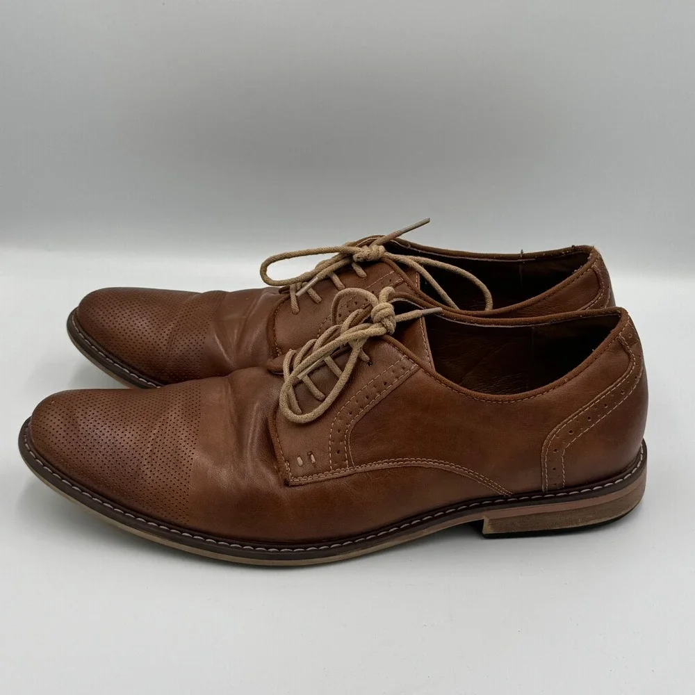 Madden Brown Leather Cap Toe Oxford Shoes Size 13 NO BOX